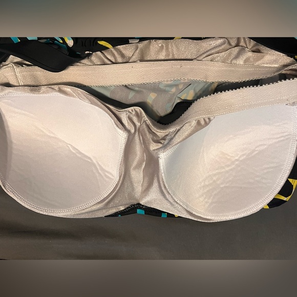 Target Leaf Print Colorful Tankini Top Plus - Picture 3 of 4